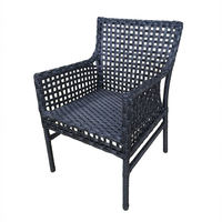 Chaise de bistrot en aluminium et rotin tressé, moderne et durable, pour jardin, hôtel et terrasse – Meilleure vente