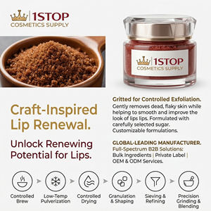 Crème exfoliante pour les lèvres au sucre brun, formule non étiquetée, pour une peau lisse et douce et anti-dessèchement hivernal - Ventes - Product Image 3