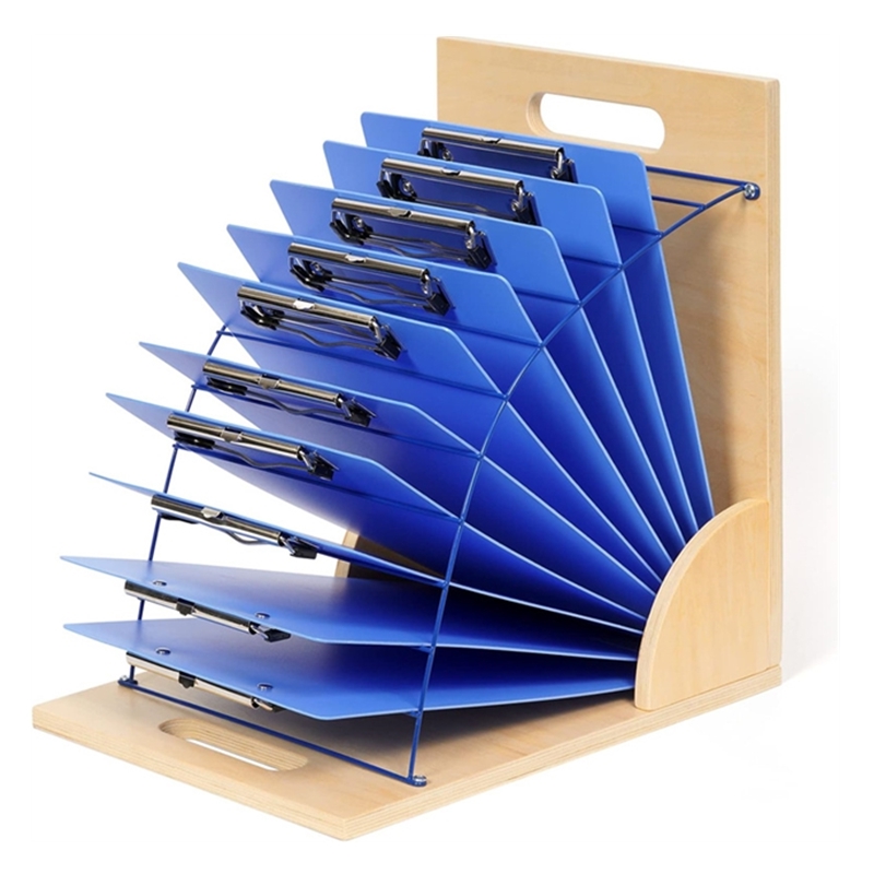 VICS Falcon Model 204 Clipboard Wall Mount Rack – 4 Pocket Steel Organizer, Made In USA (Black)