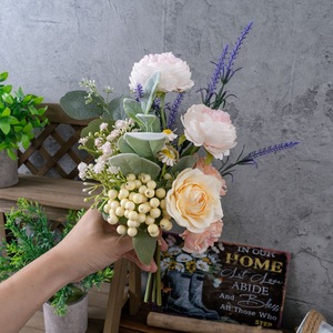 CallaFloral Bouquet de fleurs artificielles à tenir à la main, pivoine, décoration de mariage et de maison CF02005 - Product Image 2