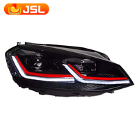 Ensemble Phares pour Volkswagen Golf 7 MK7 2013-2017 avec Direction Dynamique LED DRL Lentille Double Faisceau Bi-Xénon HID