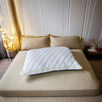 Oreiller en mousse à mémoire de forme déchiquetée avec housse en polyester, respirant, doux pour la peau, ergonomique, soulageant la pression, pour le cou