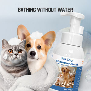 Sampo hewan peliharaan tanpa air sampo kering alami pembersih bulu hewan peliharaan organik untuk anjing atau kucing tidak perlu bilas berbusa - Product Image 2