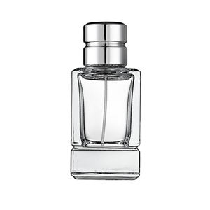 High Quality 50ml Clear Glass <b>Perfume</b> <b>Bottles</b> <b>Empty</b> 50 ml Transparent Glass Parfum <b>Bottle</b> With Silver Lid - Product Image 3