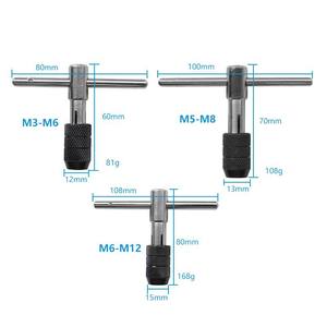 Jeu de clés à tarauder à cliquet réglables M3-M8, transfrontalier, avec accessoires de taraudage avant et arrière étendus M5-M12 - Product Image 5