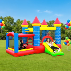 Structure gonflable commerciale pour aire de jeux pour enfants en supermarché, château gonflable avec toboggan et obstacles - Product Image 3