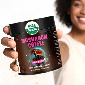 Chinaherbs Café aux champignons biologique 12 en 1, poudre de café instantané au goût doux avec saveur de fruits, vente en gros pour l'énergie et la vitalité - Product Image 1