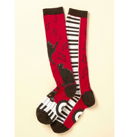 Chaussettes en coton de qualité artistique chat musical élégant meilleures chaussettes AB dépareillées pour hommes