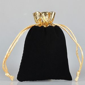 Đám cưới kẹo túi đồ trang sức quà tặng túi 7*9cm Nhung Dây Kéo Túi với vàng mở mềm flannel <span class=keywords><strong>Pouch</strong></span> với nylon chuỗi - Product Image 5