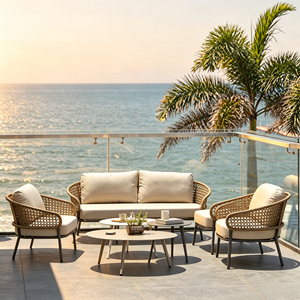 Outdoor Wicker <strong>Rattan</strong> <strong>Sofa</strong> Set-Waterproof UV-Resistant Garden <strong>Sofa</strong> &amp; Outdoor Chairs for Courtyards &amp; Patios - Product Image 3