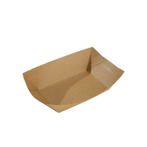 Barquettes jetables robustes en papier kraft pour servir des nachos, des tacos, des frites, des hot-dogs, des salades - pour les fêtes, les festivals, les pique-niques - Product Image 3
