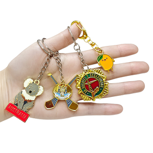 <b>Cheap</b> Wholesale Enamel Keychains Pendant Charms Metal Key <b>Chains</b> Custom logo Key Rings Gold Plating Luxury Promotional keychain - Product Image 2