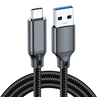 Cable USB3.2 Tipo-C con Malla de Nailon, Moldeado Personalizado Directo de Fábrica, Transferencia de Datos de Alta Velocidad de 10 Gbps, Carga Rápida, Compatible con Dispositivos Duros