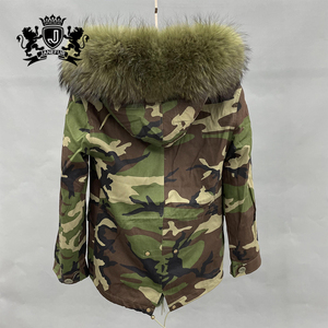 Manteau parka <span class=keywords><strong>femme</strong></span> Janefur vert kaki à capuche avec <span class=keywords><strong>grande</strong></span> garniture en fourrure, vêtements d'extérieur, doublure en fausse fourrure amovible, parka d'hiver pour <span class=keywords><strong>femme</strong></span> - Product Image 5
