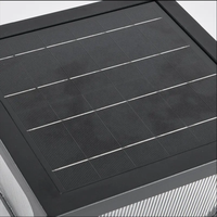 Luz de Pilar alimentada por energía Solar Led moderna Poste de puerta Luz de jardín solar al aire libre Valla Lámpara de cuerpo luminoso Luz de Pilar impermeable