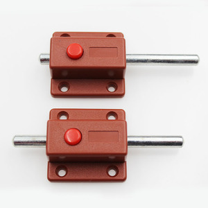 Loquet de sécurité pour armoire Dawson en plastique et fer, type A, à bouton-poussoir automatique, avec placage nickel - Product Image 2