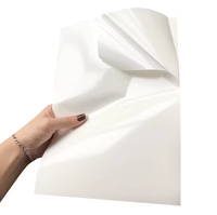 Étiquette autocollante en vinyle PET blanc brillant de qualité supérieure, imperméable, résistante à l'huile, taille et forme personnalisables, recyclable, respectueuse de l'environnement, en carton