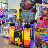 Machine de jeu d'arcade d'intérieur de haute qualité pour enfants, simulateur de tir au pistolet Gatlin personnalisé à 2 joueurs avec écran de 32 pouces, fonctionnant à monnayeur