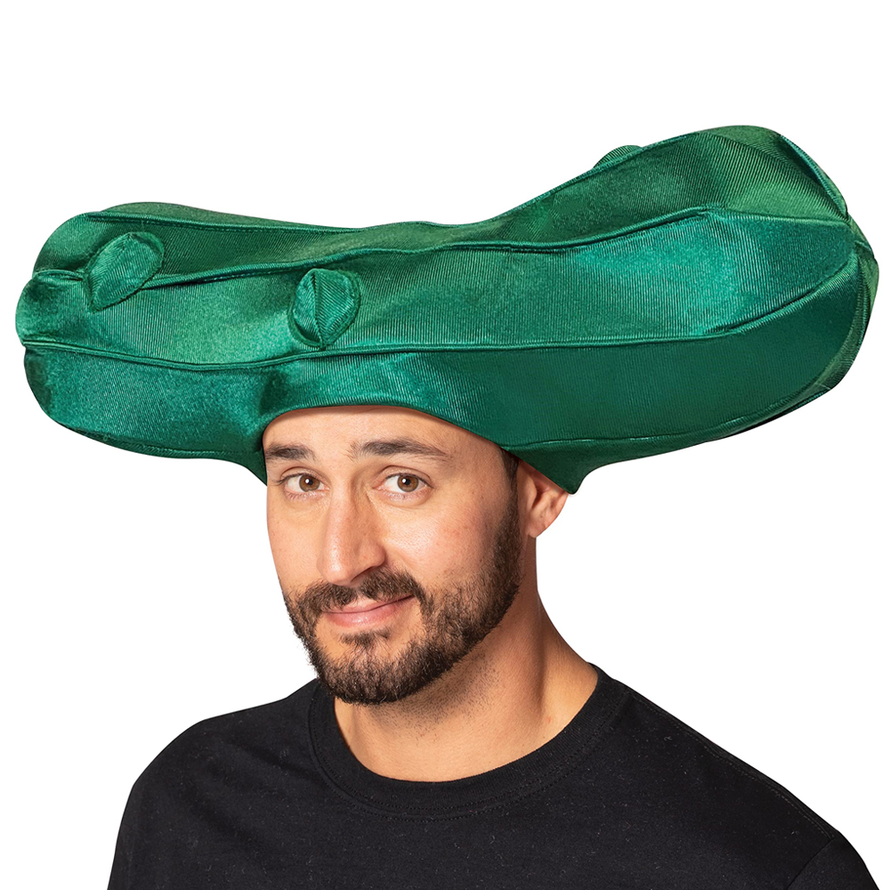 Sombreros de comida personalizados, sombrero de pepinillo Rasta, accesorio de disfraz, accesorios de pepinillo de pepino de eneldo, sombreros, disfraces