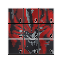 Pixel Art khối xây dựng 48x48 chấm Gạch 1x1 tường Chân Dung DIY trang trí nội thất mô hình đồ chơi ASTM chứng nhận tương thích Logo đồ chơi - Product Image 2