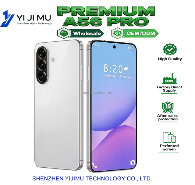 High Configuration A56 PRO 16G+1TB Android 16 7.3 Inch Global 5G  Phone Celulares Al Scene Recognition Credit Card Supported