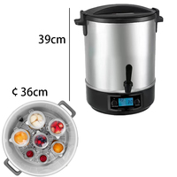 YIHAN Électrique # Urne à café en acier inoxydable 304, maintien au chaud, protection anti-ébullition à sec, 12 kW, noir, capacité 29 L, pour usage domestique et extérieur