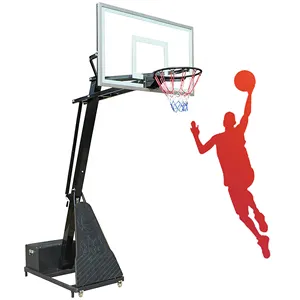 Yükseklik ayarı taşınabilir eğitim basketbol potası ile yetişkinler için çelik taban