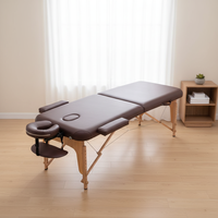 Leichtgewichtiges, höhenverstellbares, robustes Holzgestell, 2-teilige, faltbare, tragbare Massageliege für Gesichtsbehandlungen und Spa