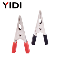YIDI Rot-Schwarze 35mm 47mm 70mm Überbrückungskabel mit Krokodilklemmen, Metall-Alligator-Clips, Testleitungen, Sicherheitsbatterie-Multimeter-Crimpzange