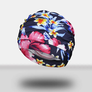 <span class=keywords><strong>Bonnet</strong></span> de bain unisexe élastique en silicone imprimé pour adultes avec cheveux longs pour hommes et femmes pour <span class=keywords><strong>piscine</strong></span> - Product Image 3