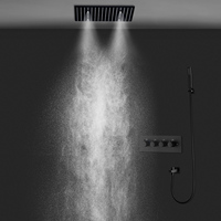 Plafonnier led à 3 fonctions, 500x500mm, nouveau design et moderne, pour la salle de bain, avec valve à 3 voies, eau chaude ou froide