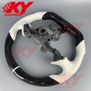 Accesorios para Automóviles Honda S2000 AP1 S2K AP2 Acura RSX, Volante Deportivo de Fibra de Carbono Personalizado con Cuero Genuino y Luces LED - Product Image 6