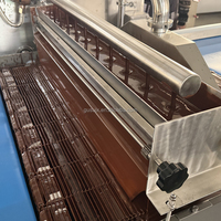 Nouvelle machine d'enrobage automatique de chocolat GUSU avec tunnel de refroidissement, contrôle PLC, pour noix, haute productivité, garantie 1 an