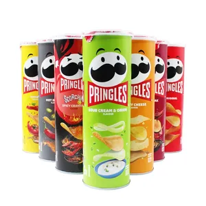 China 110g Canned Puffed Food Snack Potato Chips Pringless Exotic Snacks