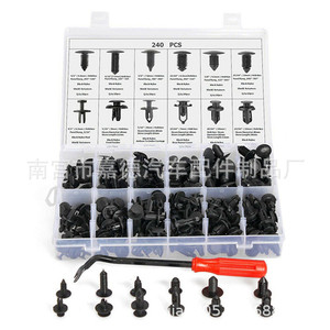 Nylon Car <b>Clips</b> 240pcs Boxed For Toyota Ford Honda Bumper Repair Fasteners With Tool - Product Image 5