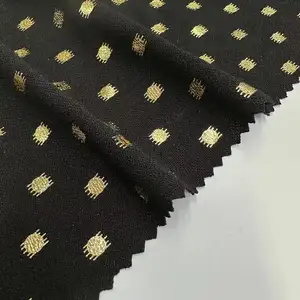 Customize Knitted Stretchy Single Jersey Fabric 96%polyester 4%spandex Bronzing Crinkle Crepe Fabric For Women Dress