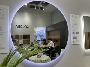 2024 Gabinetes de baño de estilo natural con textura de madera exposiciones de Feria de Cantón <span class=keywords><strong>Goldea</strong></span> - Product Image 6