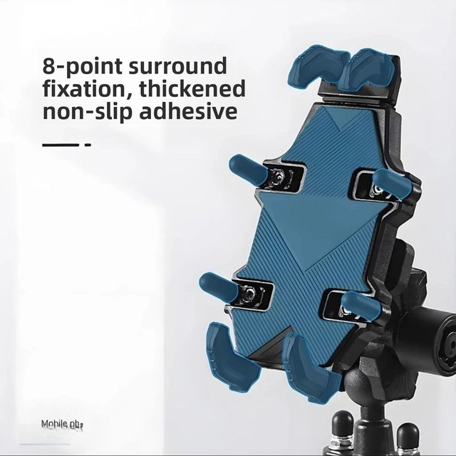 New High-end Motorcycle Electric Vehicle Soft Plastic Handlebar Phone Holder Shockproof Navigation Bracket Installation One Year