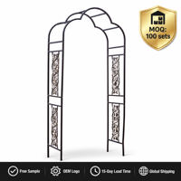 Arche florale en fer forgé pour jardin, jardinières décoratives écologiques et durables, panneaux de grimpement pour allées et entrées paysagères