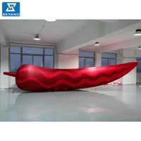 Modèle de piment rouge géant gonflable personnalisé pour la publicité commerciale en extérieur, les événements et la décoration sur le thème de la ferme