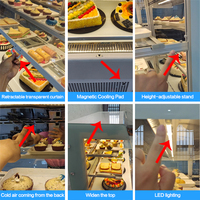 Vitrine Réfrigérée Verticale Haut de Gamme pour Gâteaux, Présentoir Réfrigéré Ouvert pour Pâtisseries, Vente Chaude
