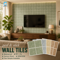 Autocollant mural 3D personnalisé en résine givrée, imperméable, carré, épaissi, pelable et adhésif pour la cuisine, la salle de bain, le salon, la décoration de la maison