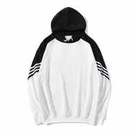 3 colori spazi sublimazione bianco felpa con cappuccio