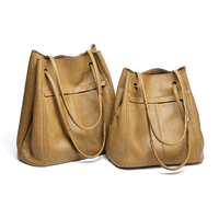 Cuir Véritable Vintage Grande Capacité Épaule Tote Sac à Main pour Femme pour le Travail et l'Usage Quotidien