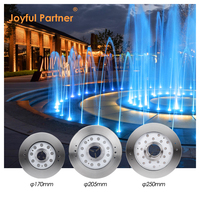 Lumière de fontaine LED en acier inoxydable 316L IP68, forme de beignet, 9W RGB 24V DC, buse flexible, lampe de fontaine musicale JPF14093