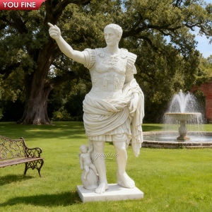 Youfine công viên trang trí cuộc sống Kích thước vườn Tay Chạm Khắc Chân Dung Cổ Đại La Mã Hoàng Đế gaius đá cẩm thạch <span class=keywords><strong>Julius</strong></span> <span class=keywords><strong>Caesar</strong></span> tượng - Product Image 2