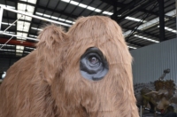 Costume de mamouth pour deux personnes Zigong, conception avec jambes dissimulées, en plastique et acier robustes, tailles personnalisées pour aéroports, garderies et écoles