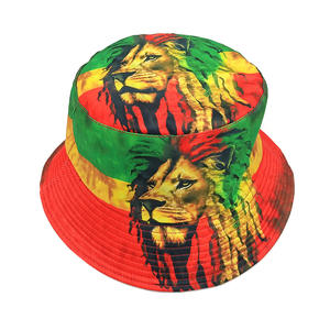 Cappello da pescatore esterno in stile <span class=keywords><strong>leone</strong></span> <span class=keywords><strong>Rasta</strong></span> con stampa Cartoon per la pesca a doppia faccia - Product Image 2
