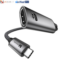 Cable trenzado de transmisión de video Ultra HD 8K UNIEAN, adaptador de video USB-C a UHD para conectar el teléfono móvil al televisor.