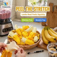 TONGXIN Jouet Squishy Banane Extensible en Gros, Réaliste, Anti-Stress, Sensoriel, Amusant pour la Cuisine, Cadeau OEM, Lot